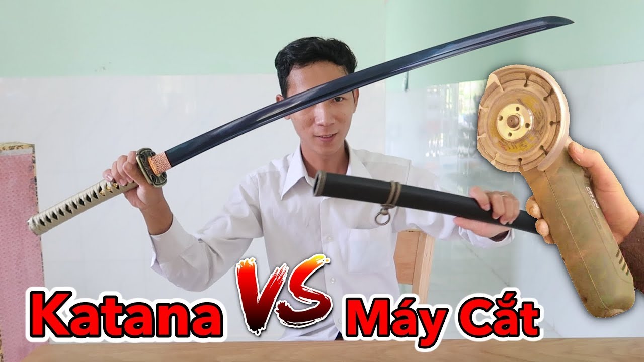 LamTV - Ph&aacute; Hủy Mọi Thứ Bằng Kiếm Nhật - Kiếm Nhật vs M&aacute;y Cắt | Katana vs Bamboo