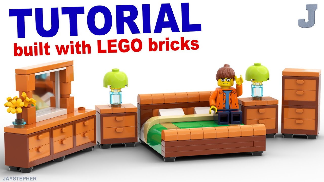How To Make A Contemporary Style Bedroom Set with LEGO Bricks