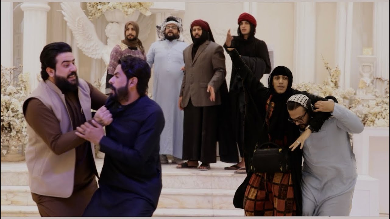 #ام_العلوم  حفله راس السنه رقص سليم الكوميدي وام بوش