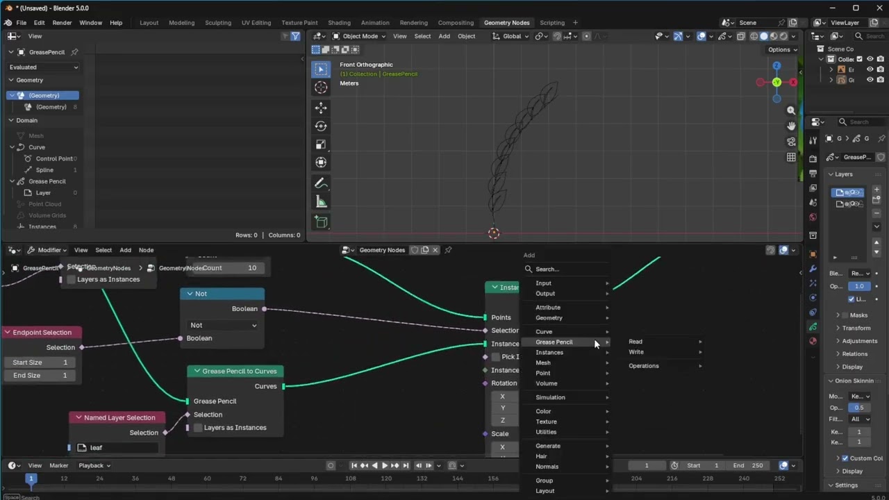 Grease Pencil Material control in Geometry Nodes
