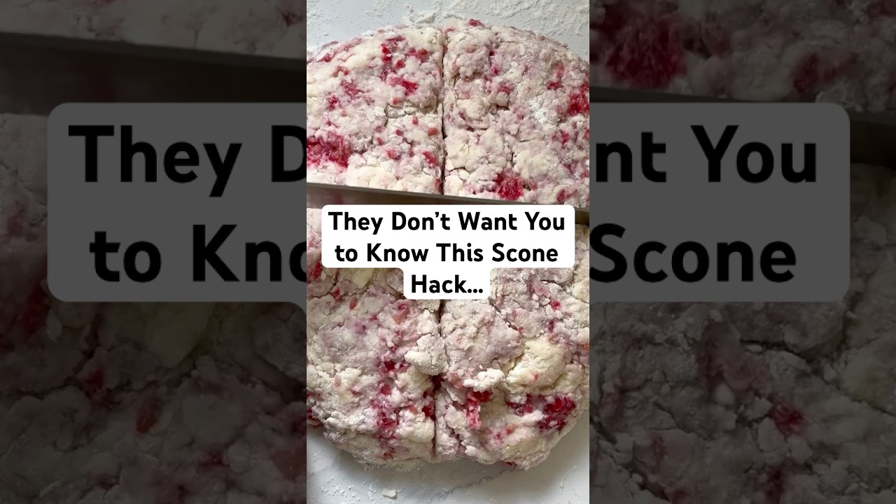 Easy Raspberry Scones (No Mixer Needed) #shorts #bakingathome