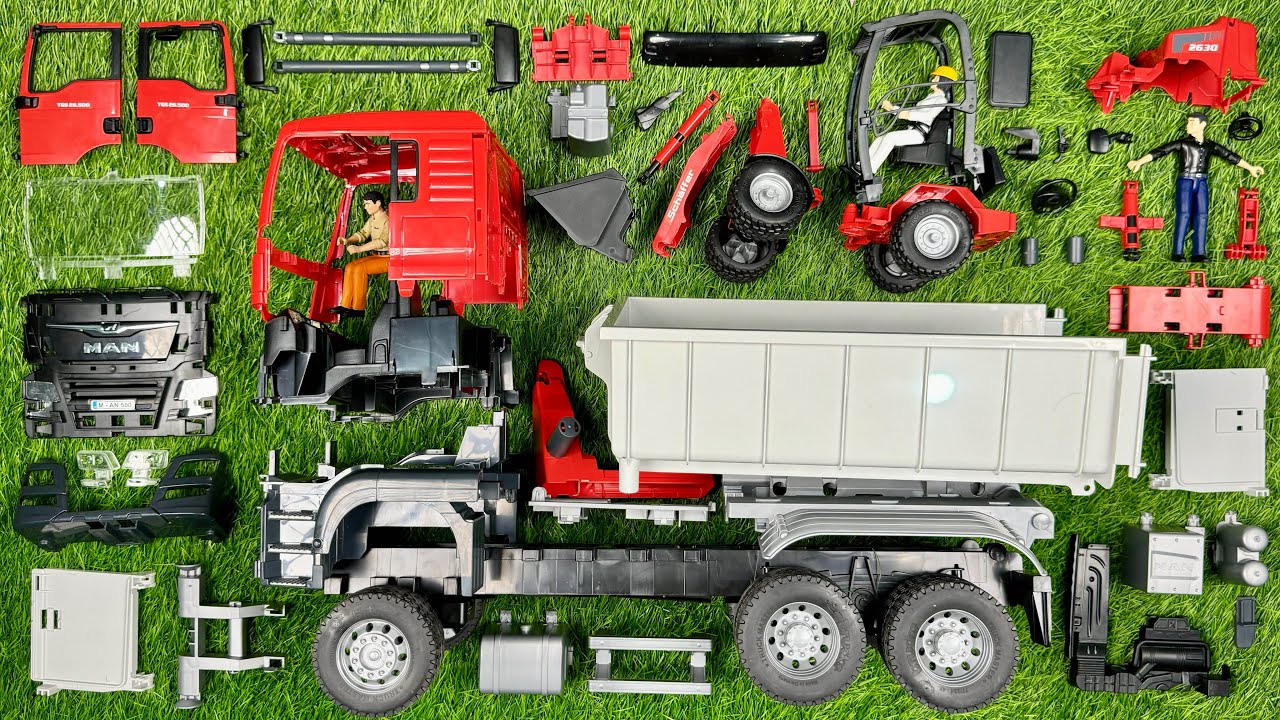 Merakit Mainan Rusak | Truk Arm Roll & Mini Loader