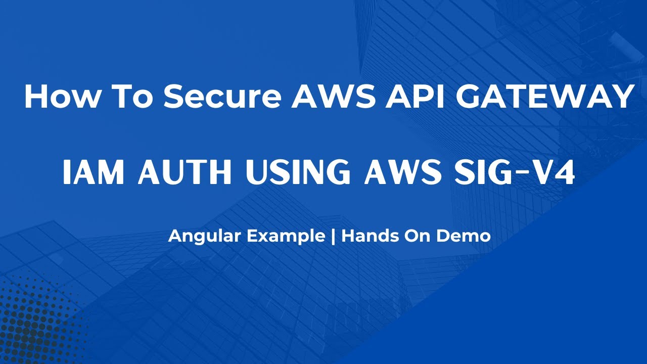 How to Secure AWS API Gateway Using IAM  SigV4 Angular Hands-On Demo | W3 Cloud Studio