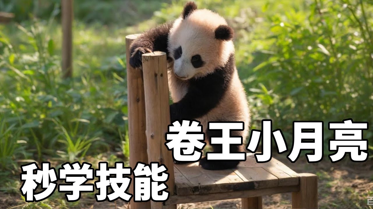 小月亮真的太卷了，还没等和良月一起出外场，就把所有技能都学会了，甚至连抗摔打训练，都轮不到良月了～#大熊猫小月亮 #大熊猫良月 #来这吸熊猫 【你好大熊猫】#大熊猫 #panda #熊日常 #福宝
