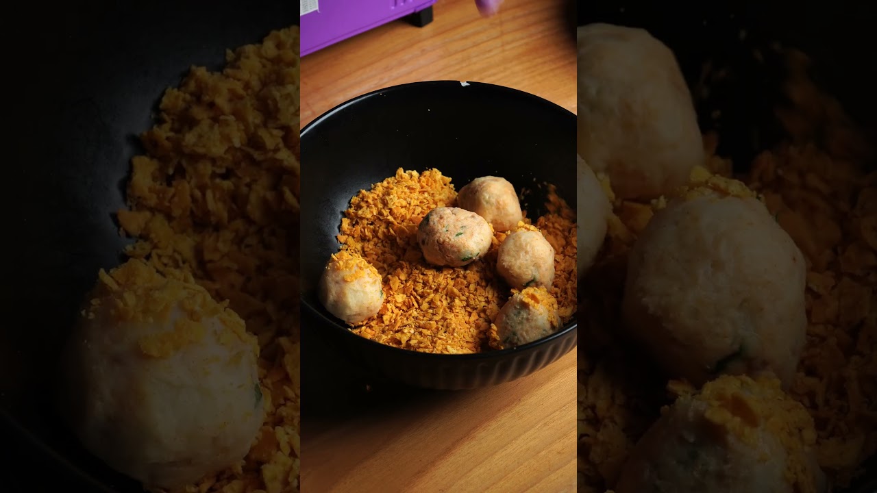 ASMR Crispy Potato Nachos Balls | Loud Crunch
