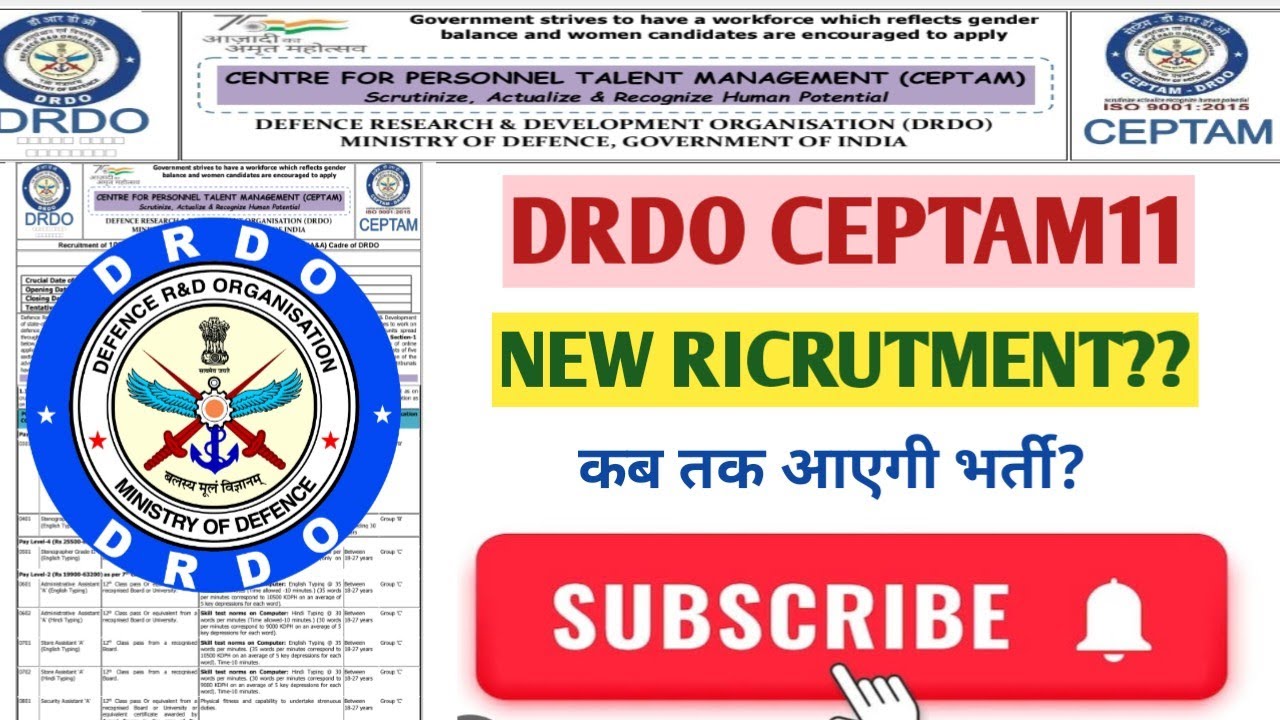 DRDO CEPTAM 11new ricrutment 2025-26?|| kb aayegi drdo ricrutment? Defence Research Development org.