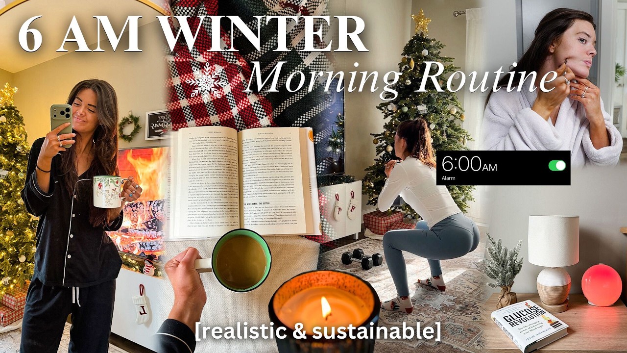 6 AM *WINTER* morning routine ❄️ | realistic & cozy, how to actually become a morning person