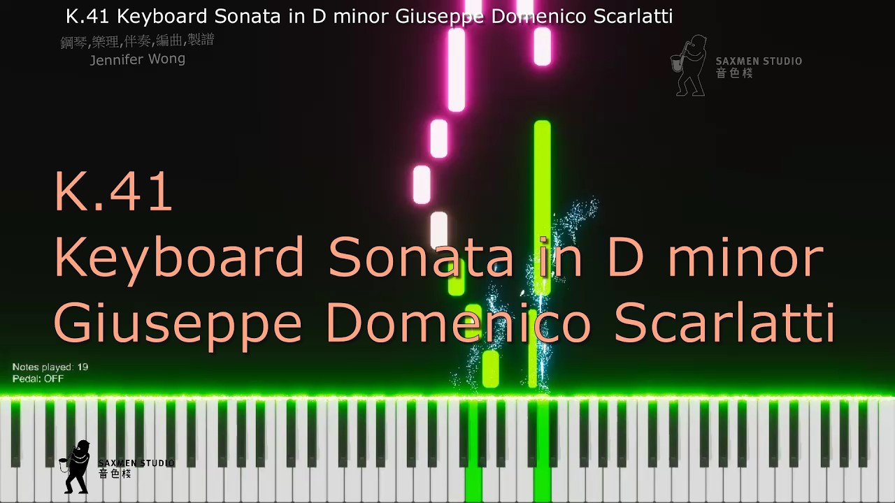 K.41 Keyboard Sonata in D minor Giuseppe Domenico Scarlatti