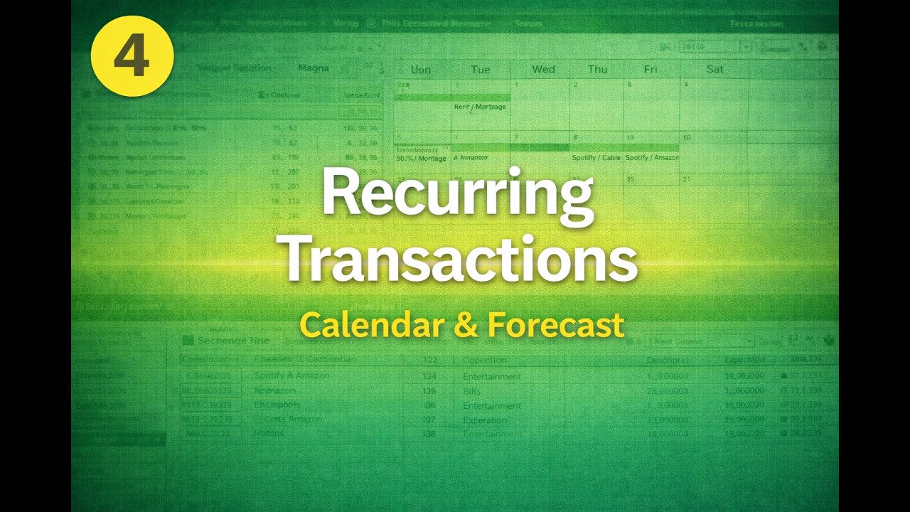 BudgetWise Tutorial #4 – Recurring Transactions & Calendar Tracking