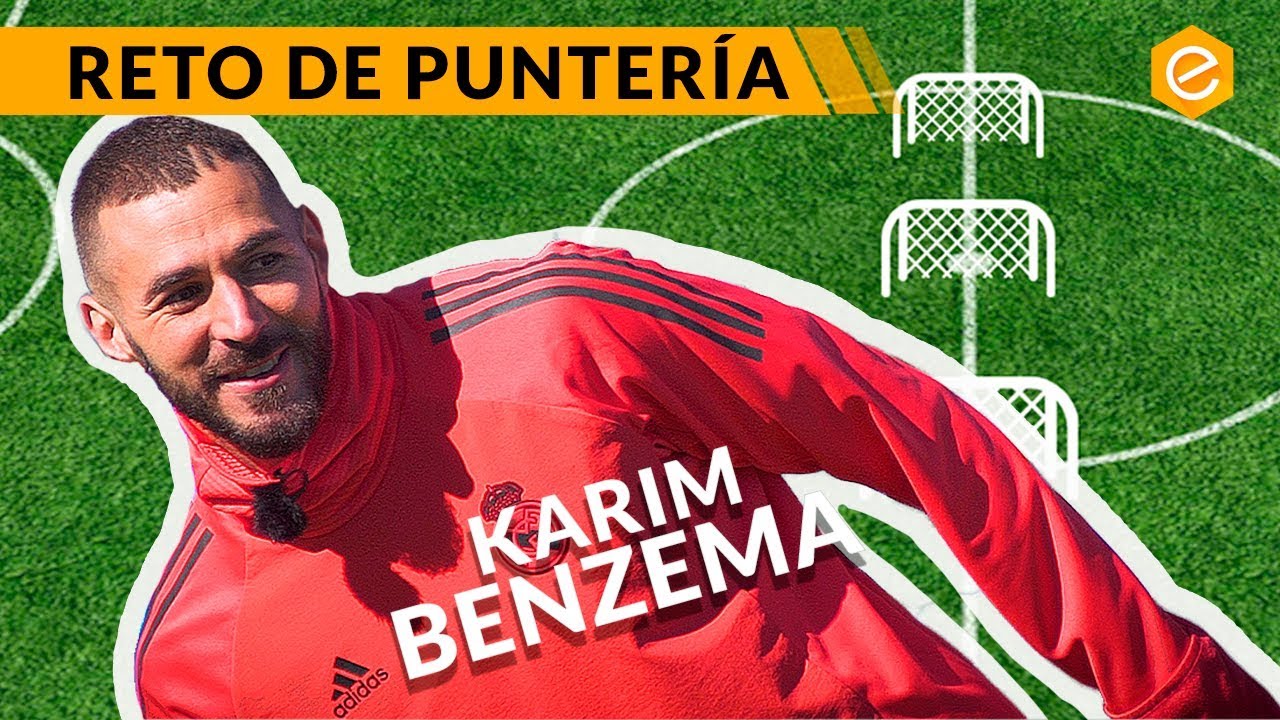 BENZEMA SE ATREVE CON EL RETO DE PUNTERÍA · REAL MADRID