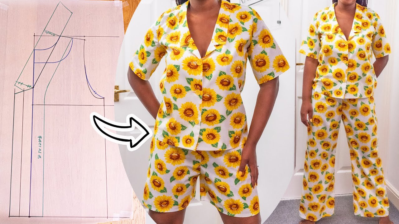Easy DIY PAJAMA SHIRT and SHORTS PATTERNS TUTORIAL | Kim Dave