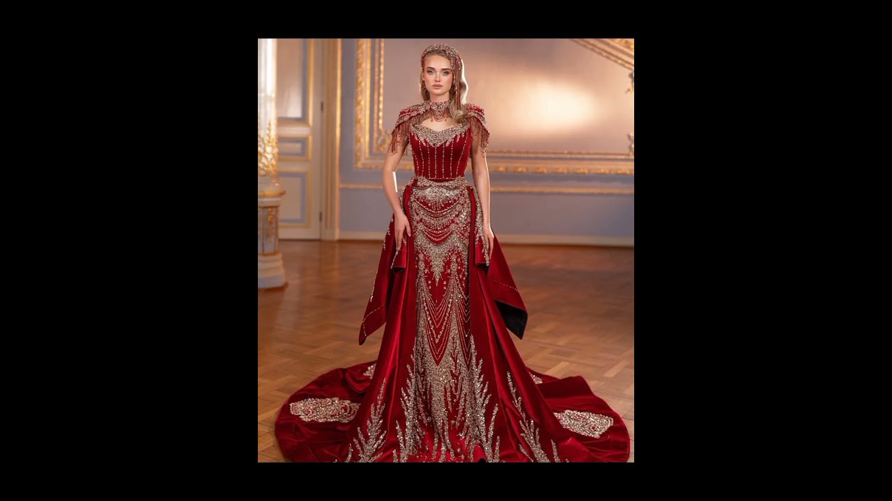 red dress fabulous unique design🔥🔥