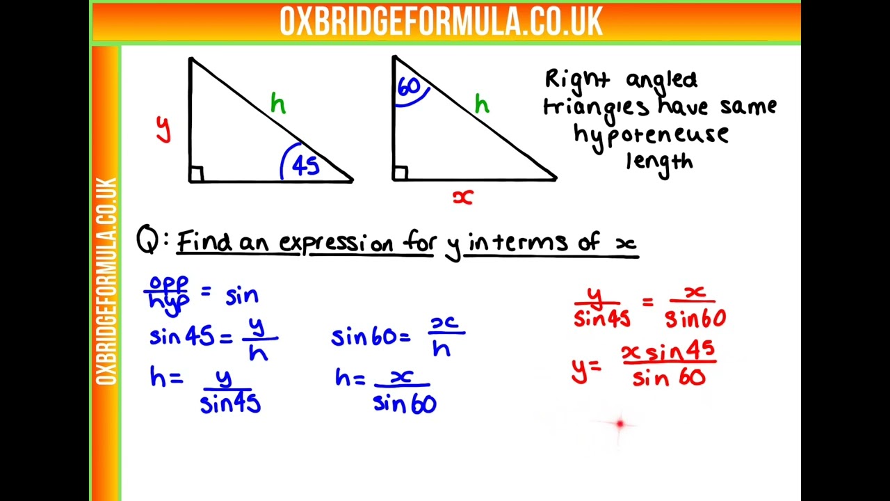 NSAA 2021 Section 1 - Q16 (Maths) - Right-Angled Triangles.mov - Worked Solution