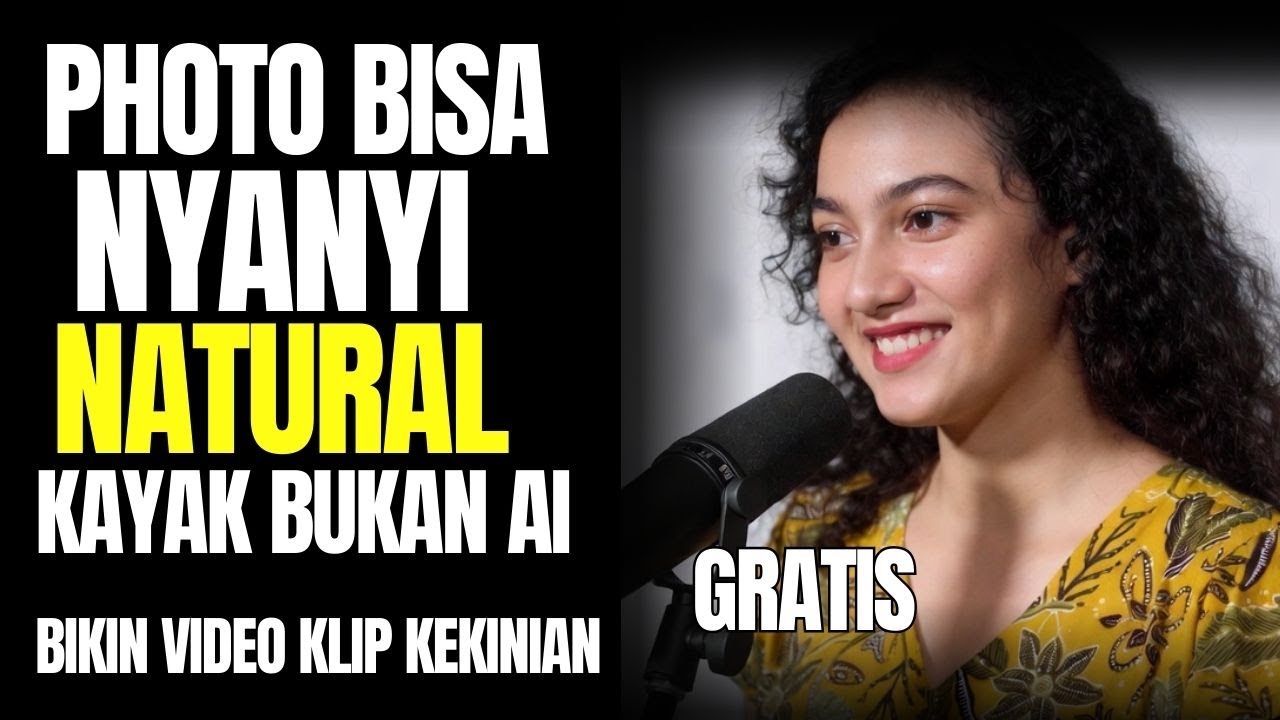 BIKIN GAMBAR BISA NYANYI SINKRONISASI BIBIRNYA NATURAL ALAMI KEREN PRODUKSI AUDIO EDITING #ai