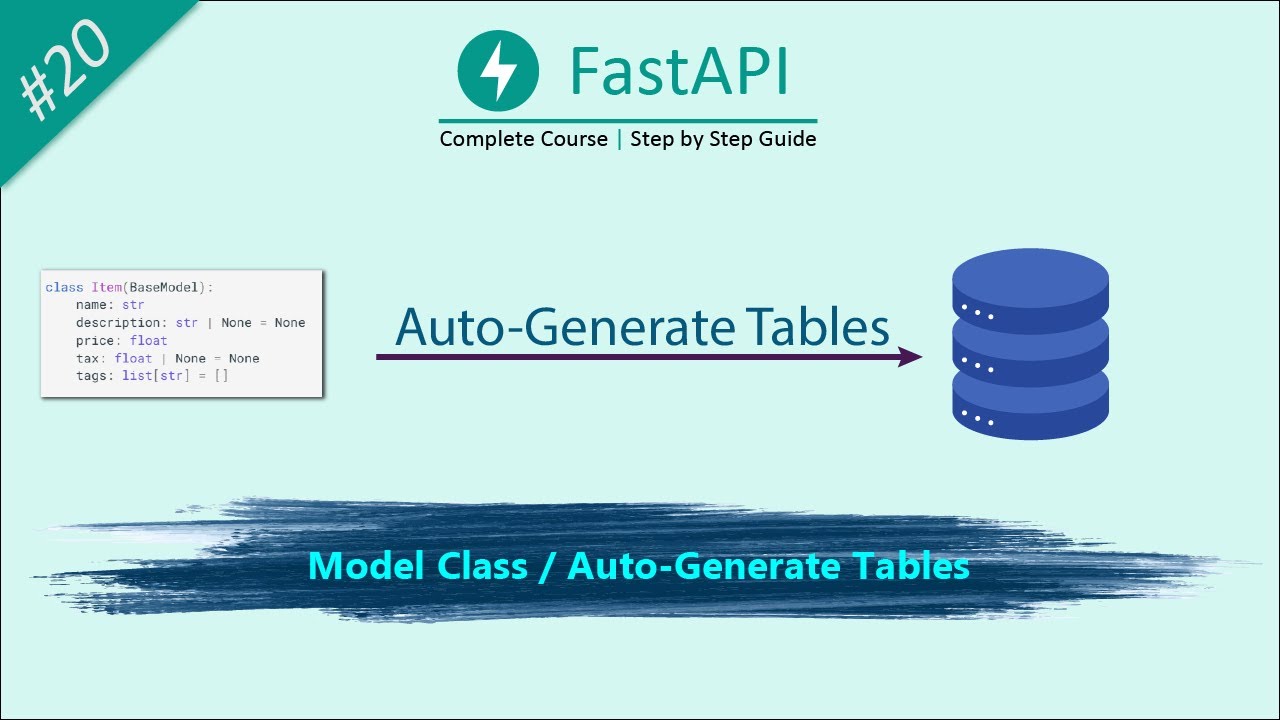 Создание класса модели в FastAPI | Автоматическое создание таблиц в базе данных с помощью SQLAlchemy