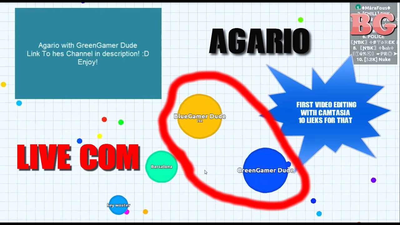 Agario - Live Commentary W/GreenGamer
