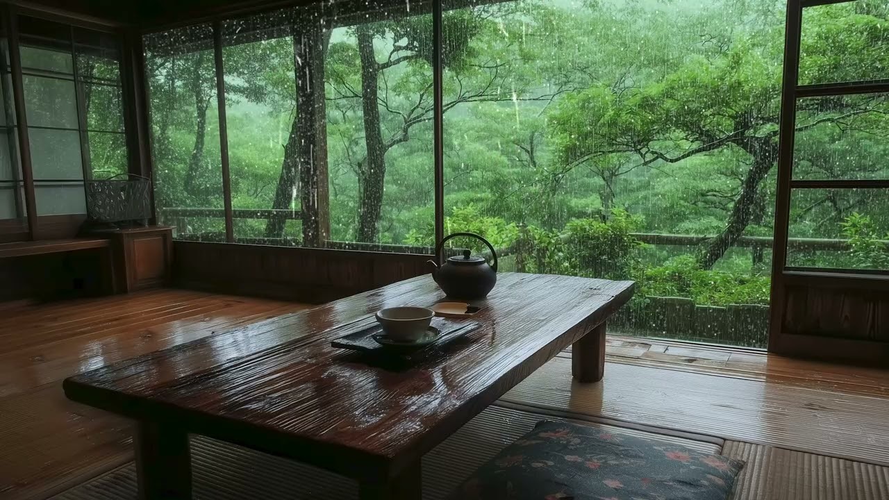 Relaxing Sleep Music for Deep Rest - Rainy Bedroom Ambience to Ease Stress and Improve Sleep