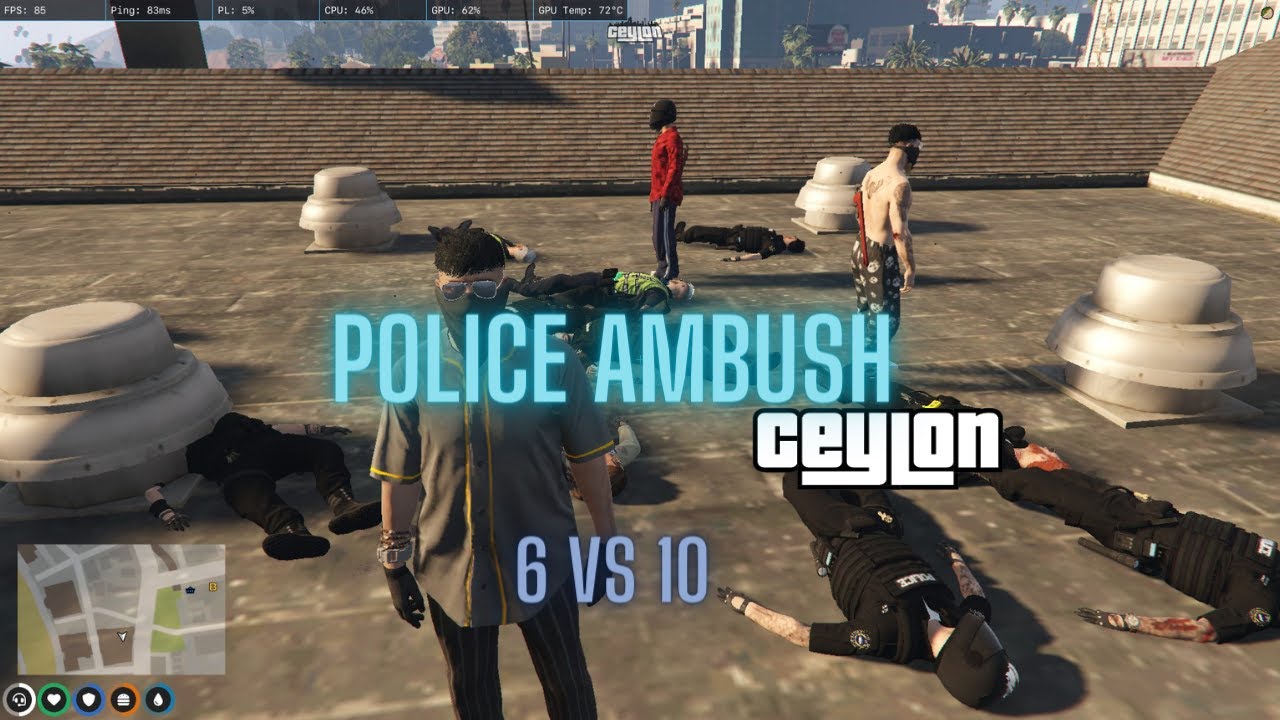 V BUILDING🎪 | PD AMBUSH | 6 VS 10 | Ceylon RP | TITAN