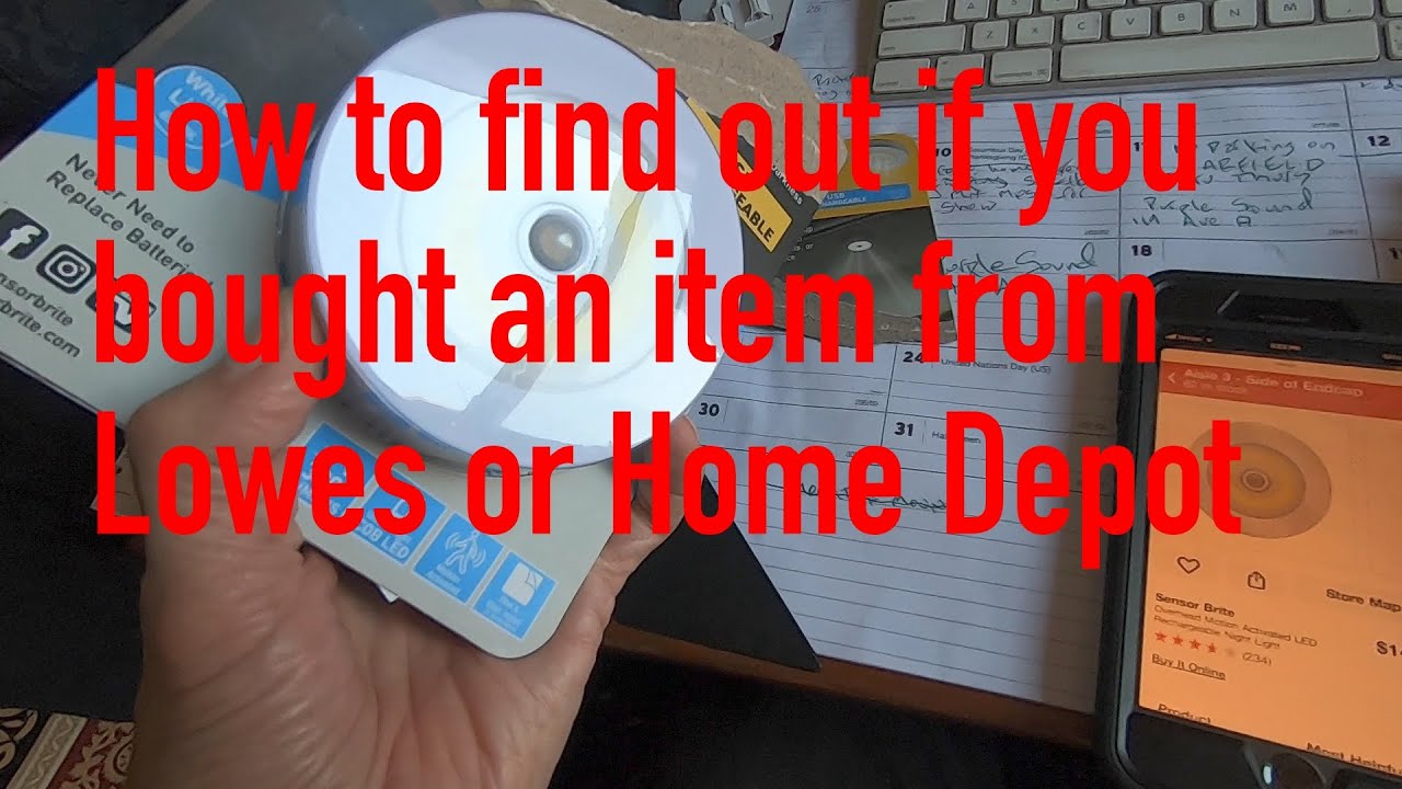 Returning items - How to find out if you bought an item from Home Depot or Lowes