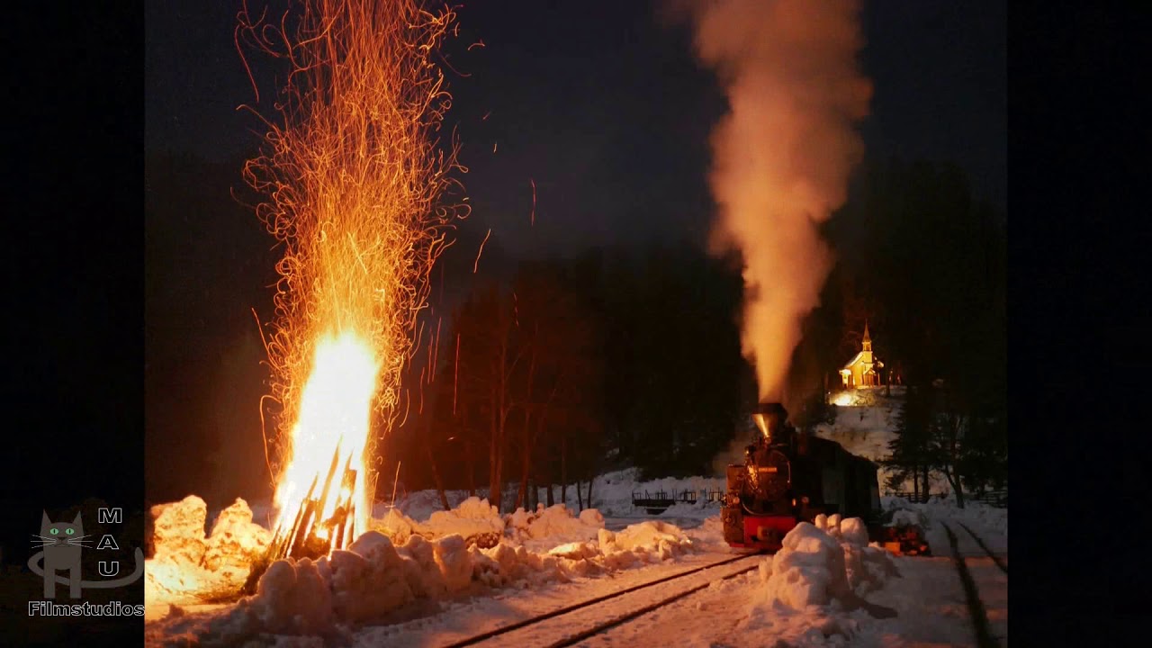 2019 02, 17 Winterdampf im Wassertal - Teil 2: Nächtliche Impressionen in Faina