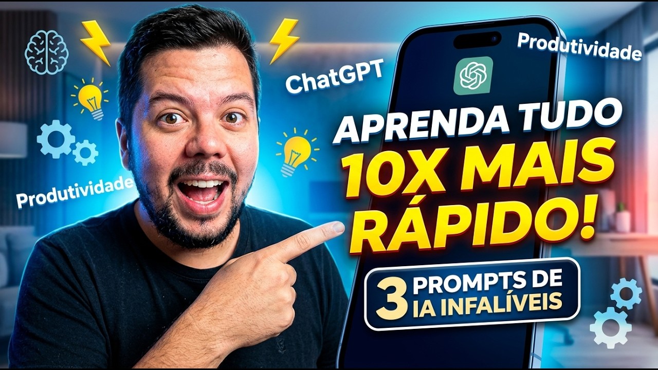 3 PROMPTS de IA para aprender qualquer coisa 10 VEZES mais rápido