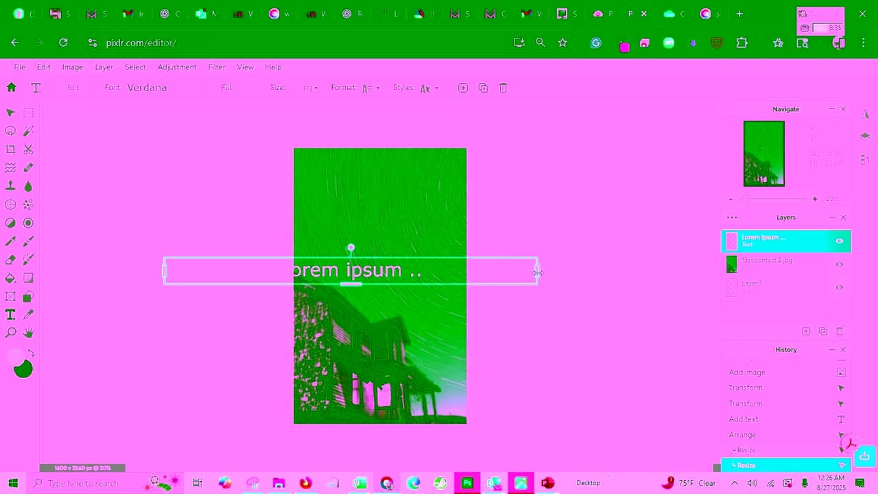 Create a Single Image eBook Cover with Pixlr