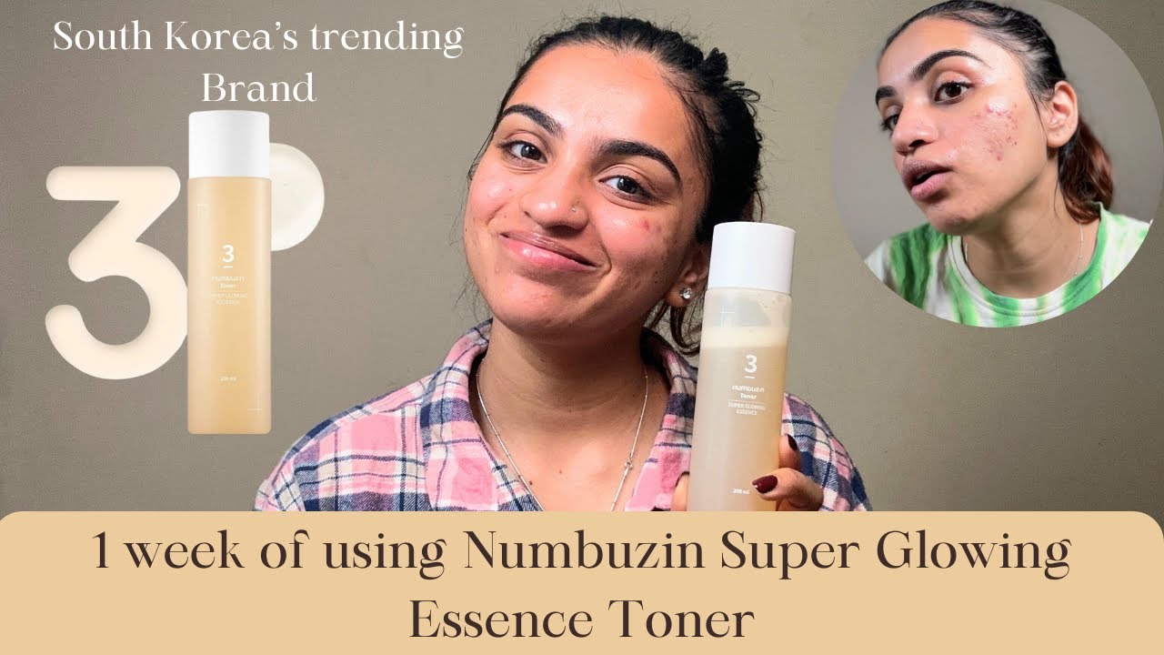 Я попробовала тоник Numbuzin No. 3 Super Glowing Essence Toner в течение недели | Демонстрация + ...