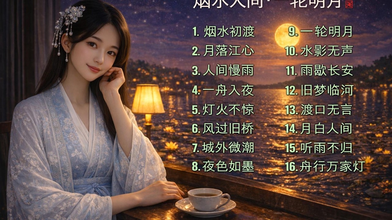 《烟水人间 · 一轮明月》Misty Waters of the Mortal World · A Full Moon