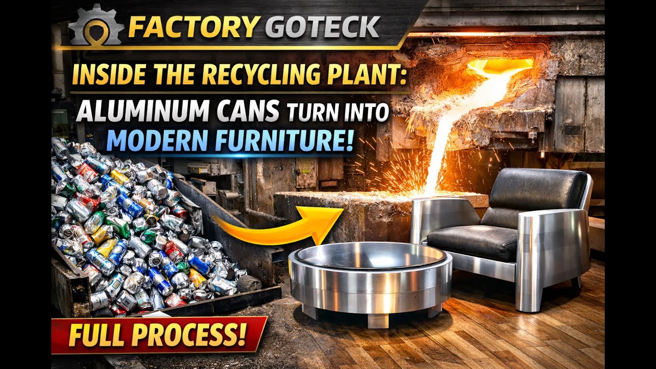 Factory Goteck – Inside the Recycling Plant: Aluminum Cans Turn Into Modern Furniture (Full Process)