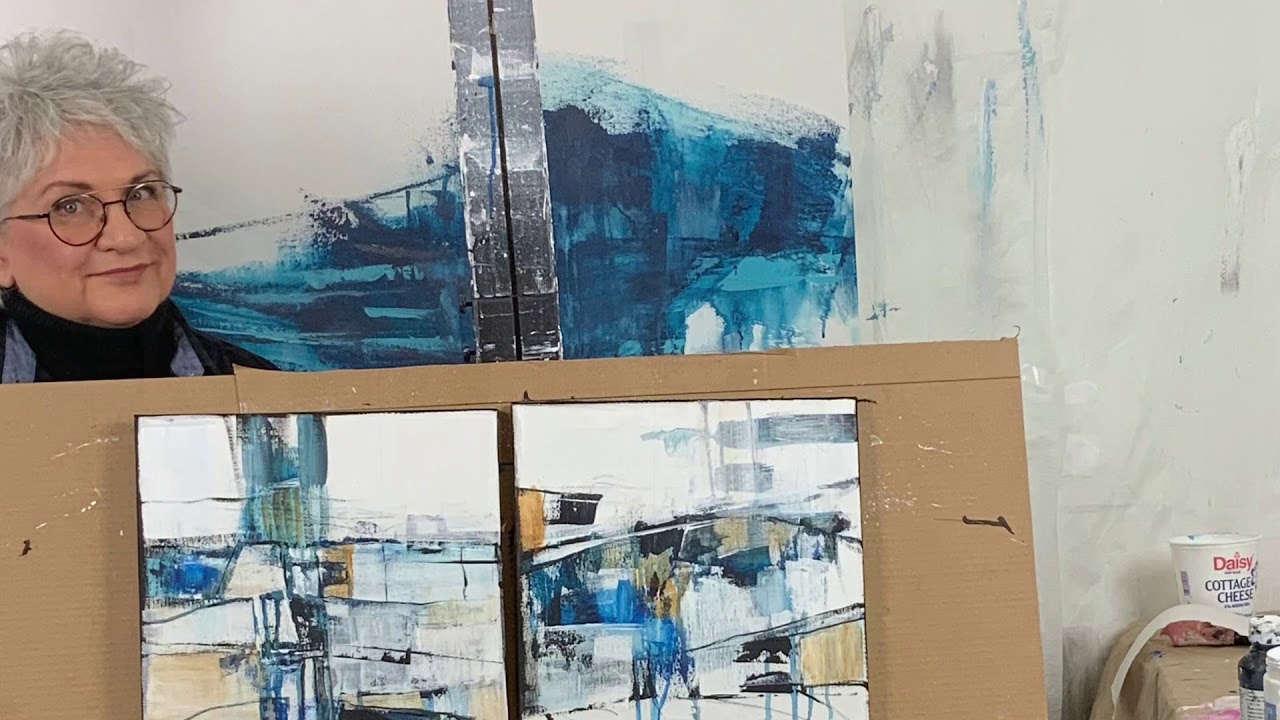 Creating a Diptych — easy abstract