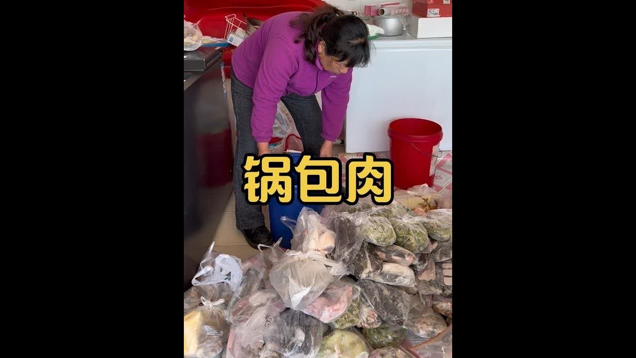 我妈今天从冰柜里找出一块里脊肉 最适合做锅包肉啦～带大家一起尝尝东北的特色美食#锅包肉 #东北猫冬生活 #记录我的农村生活