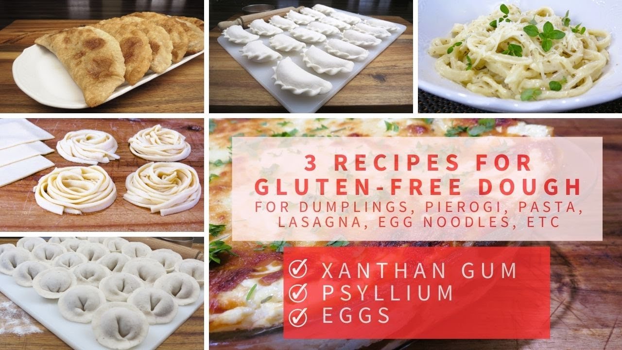 3 RECIPES for Gluten-Free DOUGH for dumplings, pierogi, noodles, lasagna (homemade from scratch)