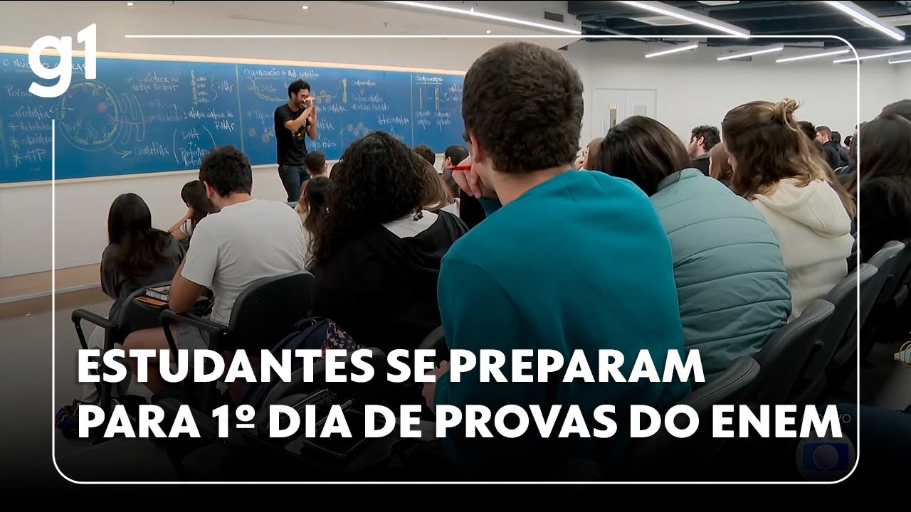 Estudantes se preparam para 1&ordm; dia de provas do Enem #g1