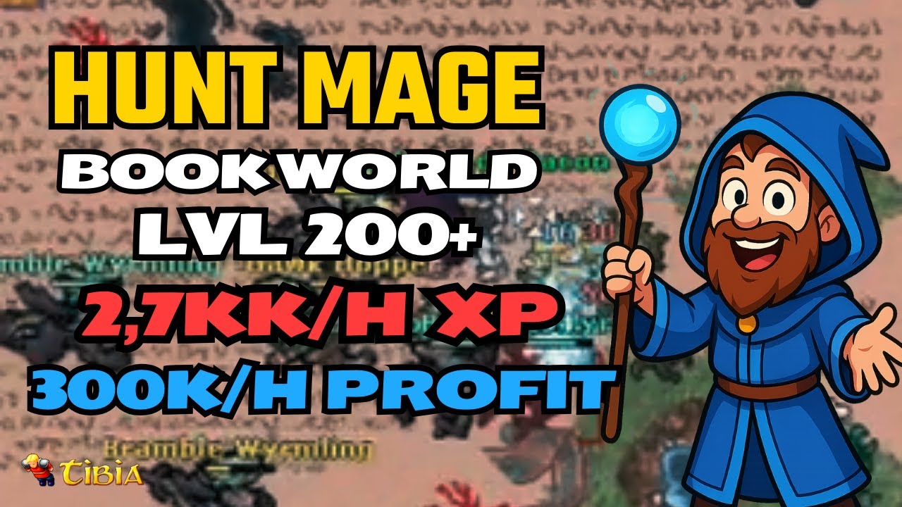 🚀 XP Alta, Profit Baixo… Hunt Book World | Mage lvl 200+ Tibia