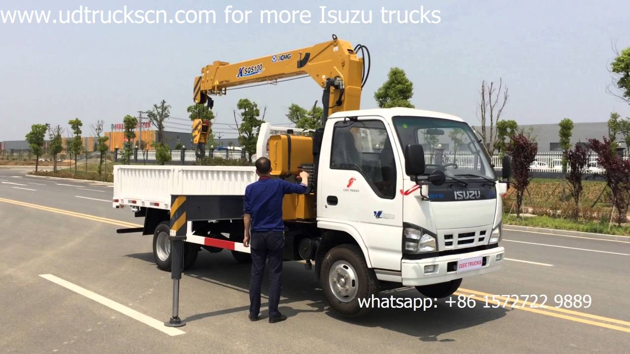 Durable ISUZU 4Ton Truck Loader Crane for goods transport