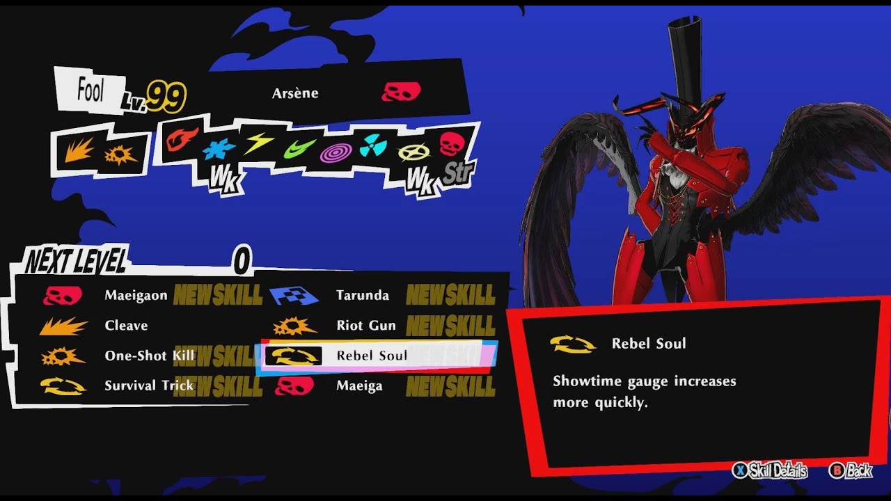 Arsène Get a Huge Buff | Persona 5 Strikers New Arsene Skill Tree