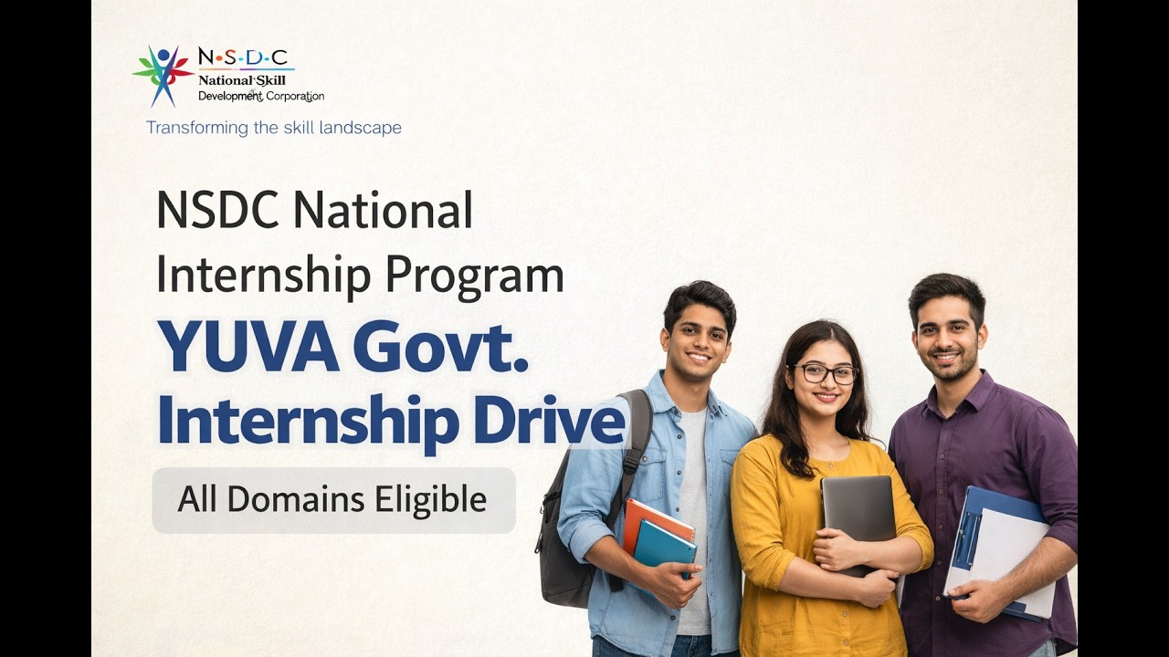 NSDC YUVA Government Internship | All Domains Eligible | Apply Now