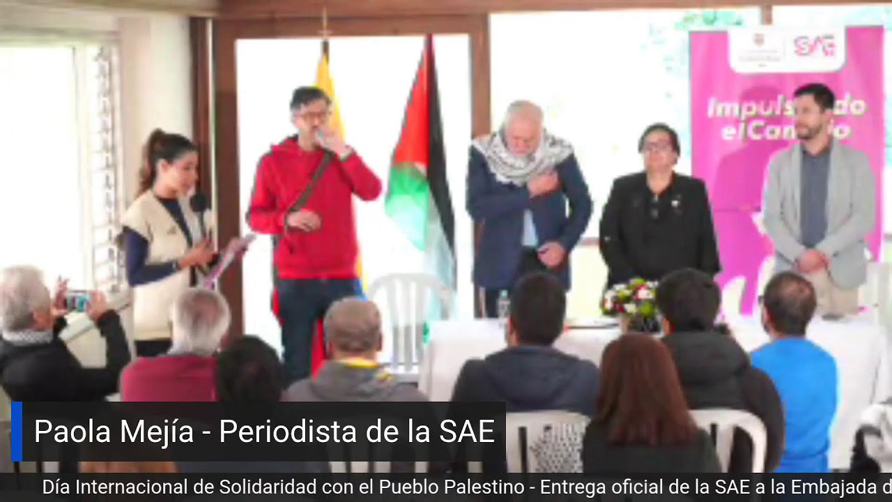Entrega Oficial de la SAE a la Embajada de Palestina