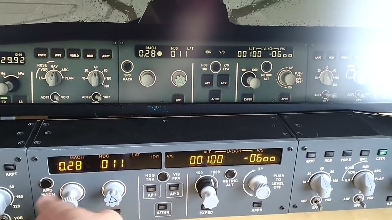 X-Plane 12b3 Toliss Airbus A319 1.7 FCU test