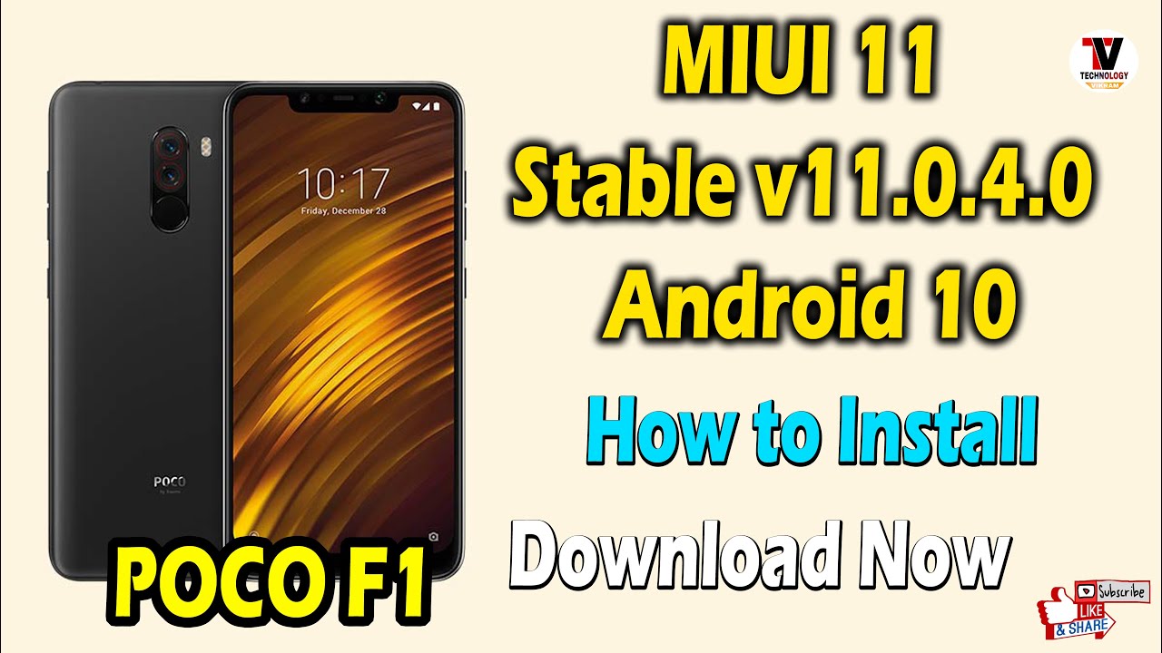 POCO F1 | MIUI 11 Android 10 | MIUI Stable Version 11.0.4.0 | Download Now  | How to Install |