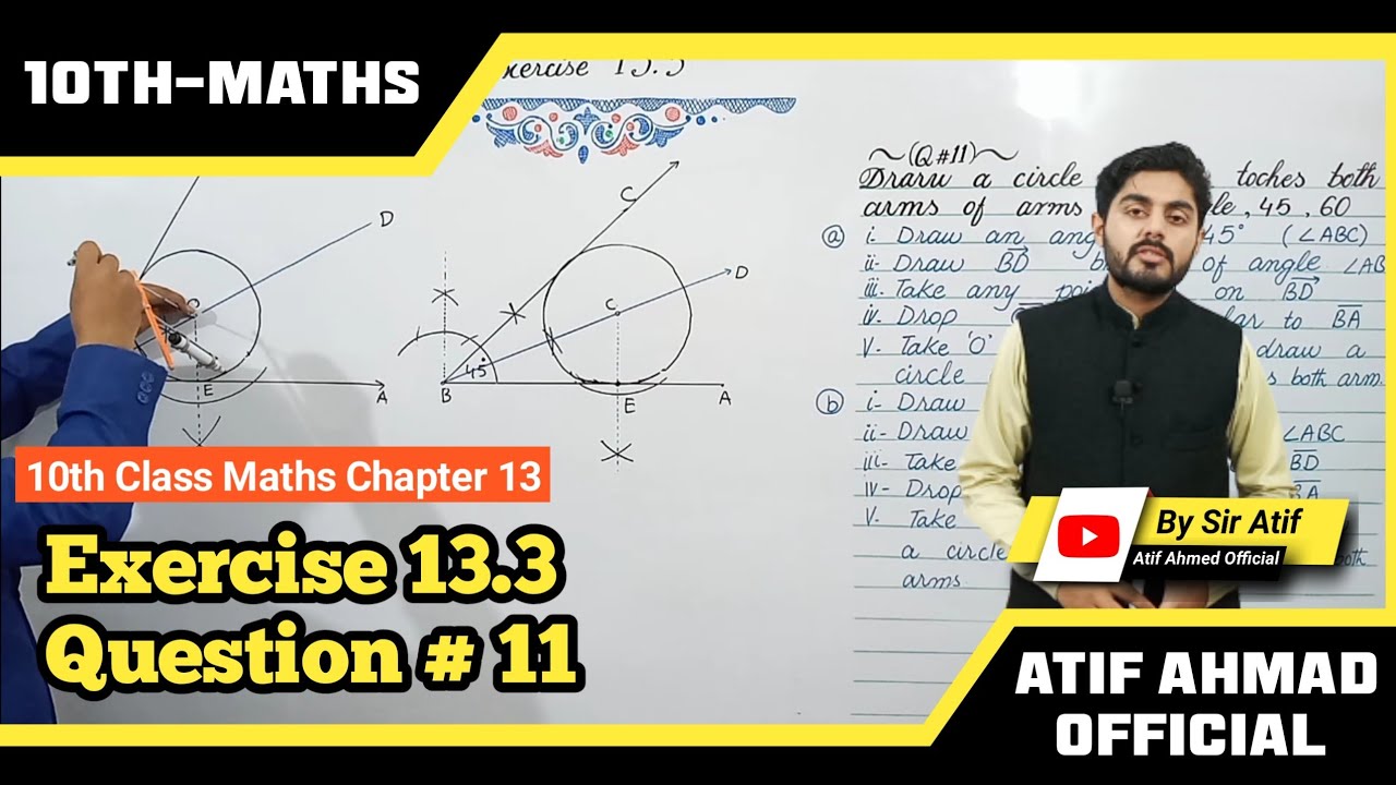 Exercise 13.3 clss 10 question no 11 | 10th class math | practical geometry | Our 10th math city