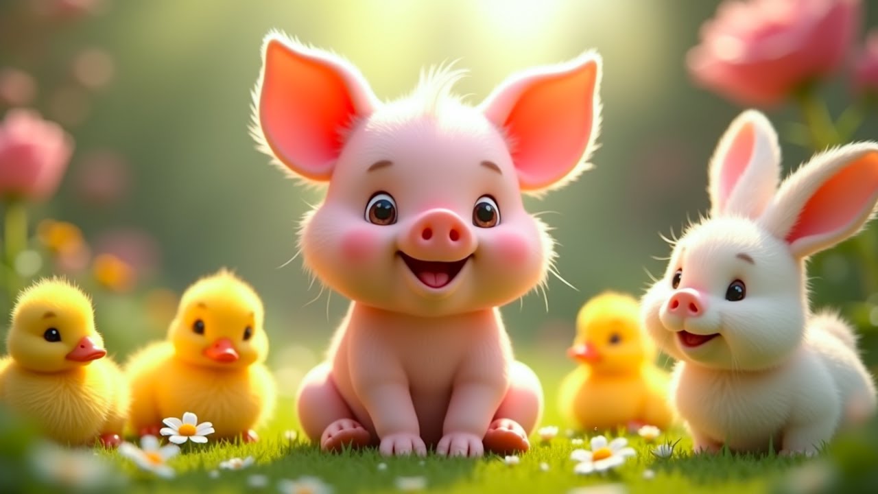 Một Con Vịt, Con Lợn Éc, Chú Thỏ Con 🐷 Ca Nhạc Hoạt Hình Thiếu Nhi Vui Nhộn Sôi Động Mầm Chồi Lá 4K