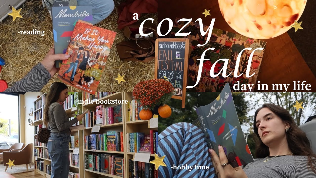 Осенний день в моей жизни 🍁 шопинг в независимых книжных магазинах, уютный вечер хобби и чтение
