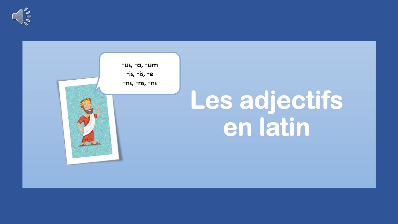 Les adjectifs en latin