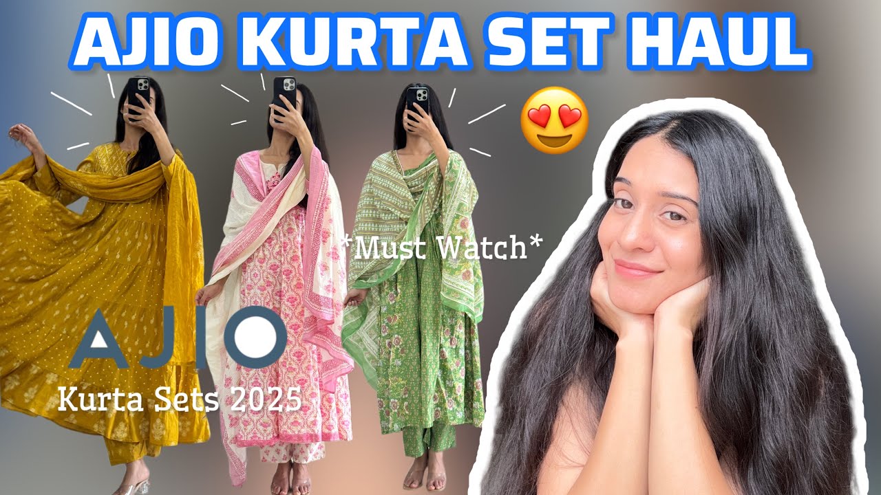 Ajio Kurta Set Haul || Ajio Suit Set Haul 2025 😍 