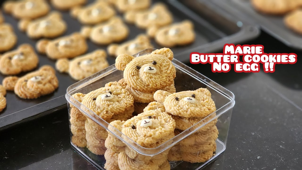 Membuat marie butter cookies yang wangi dan renyah. Ide kue kering natal / imlek / lebaran 2024