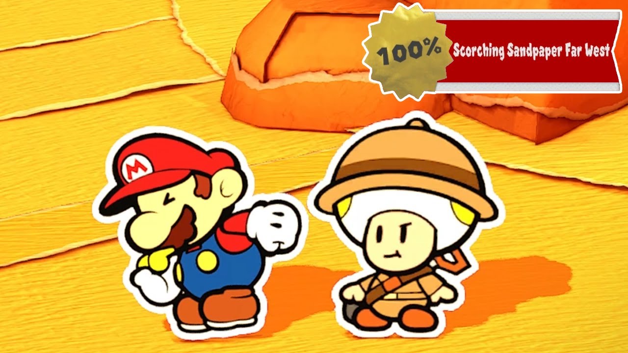 Paper Mario The Origami King - 100% Walkthrough - Scorching Sandpaper Far West