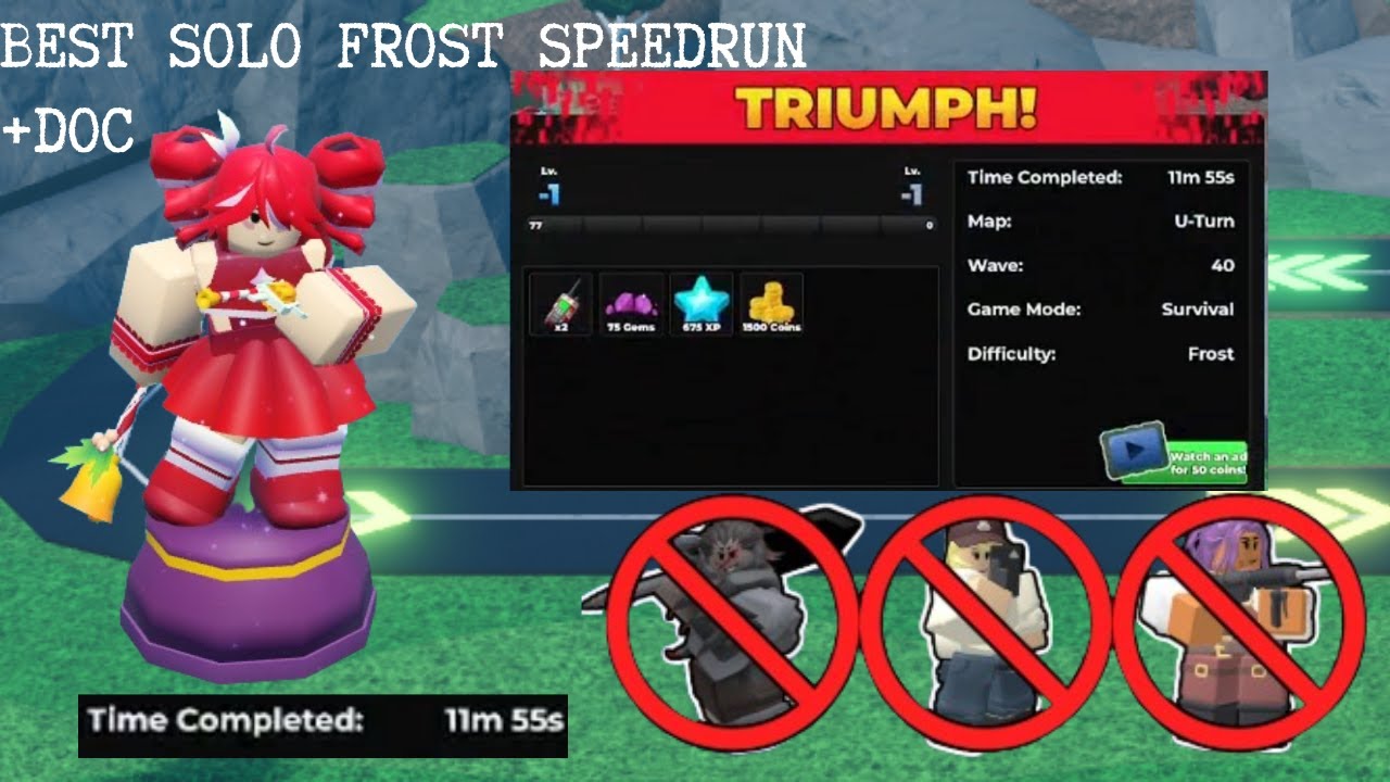 Best TDS Frost Mode Solo Speedrun/Crate Grind Strat || NO Event Towers, Hacker, Engi, Skills