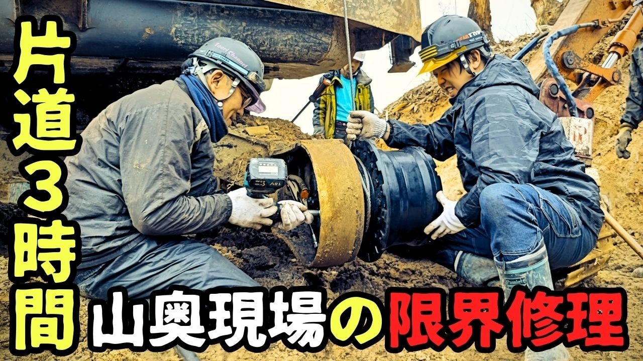 【実録】片道３時間│山奥の現場修理に行く重機整備士の一日密着ドキュメンタリー│鳥取市の重機修理屋GEAR TRYM