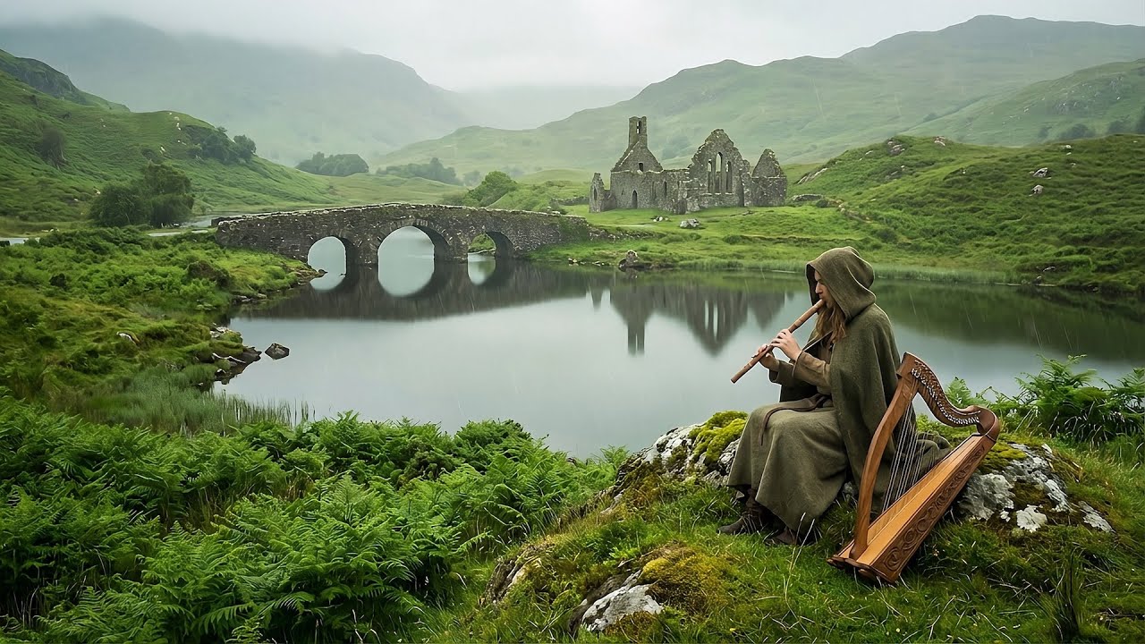 Irish Flute | Celtic Harp | Irish Folk Instrumental | Peaceful & Soothing